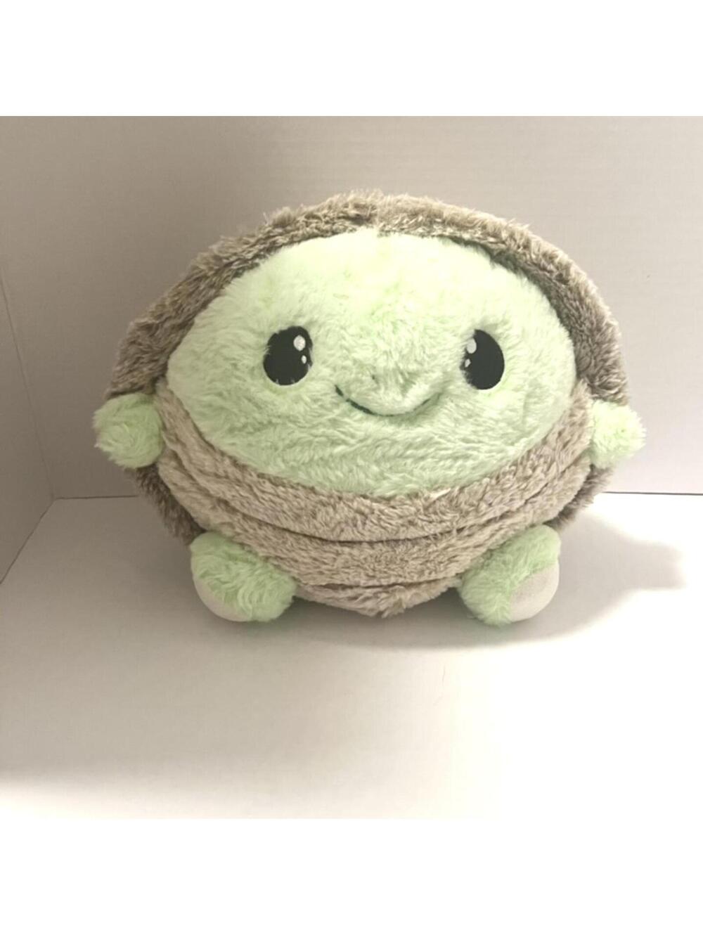 Fiesta Gumballs Cute Green Tan Brown Turtle Soft Plush Stuffed Toy 8.5" x 11"